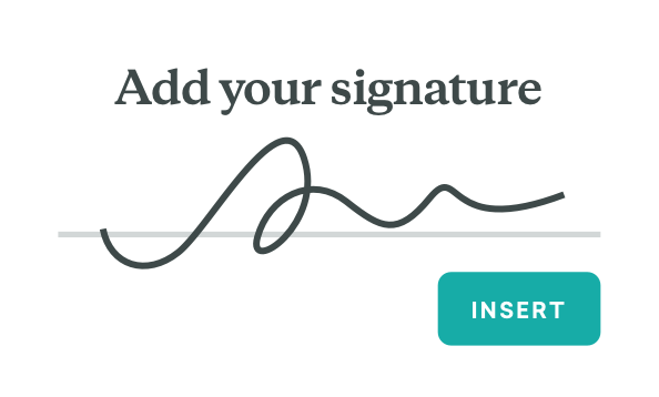Add your electronic signature screenshot